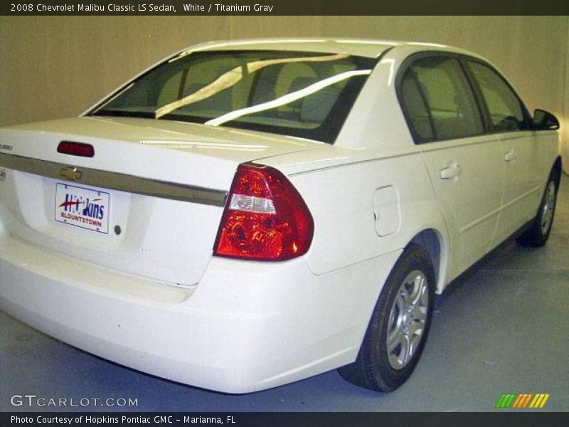 White / Titanium Gray 2008 Chevrolet Malibu Classic LS Sedan