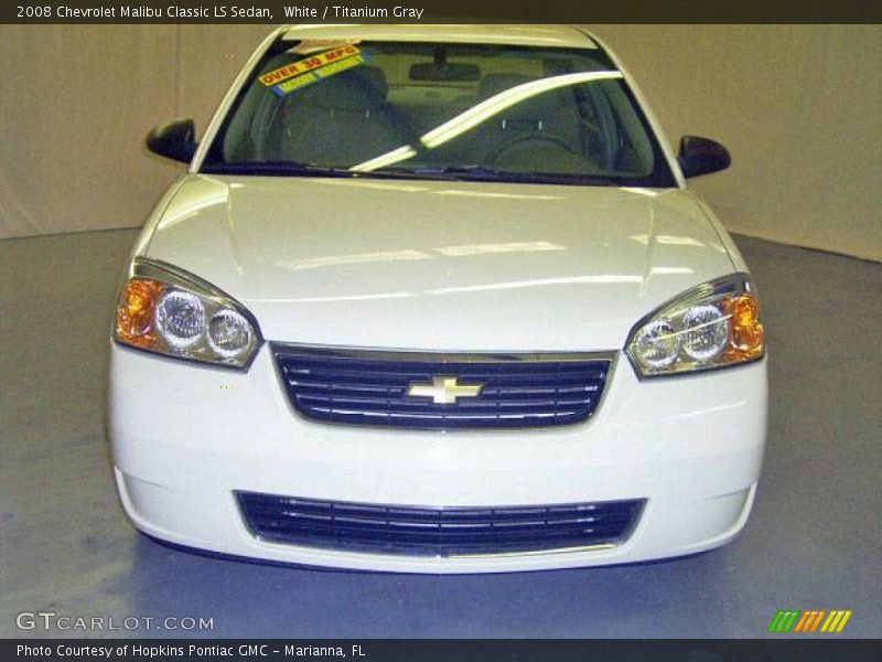 White / Titanium Gray 2008 Chevrolet Malibu Classic LS Sedan