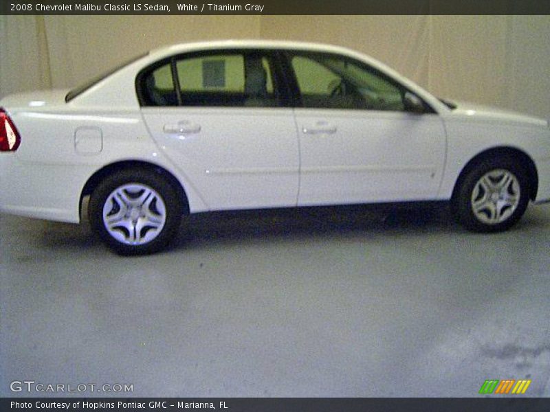 White / Titanium Gray 2008 Chevrolet Malibu Classic LS Sedan