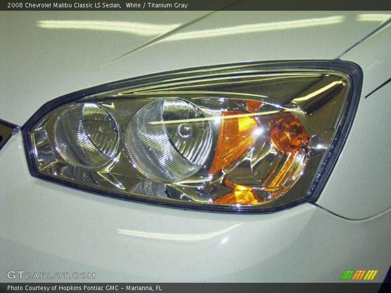 White / Titanium Gray 2008 Chevrolet Malibu Classic LS Sedan