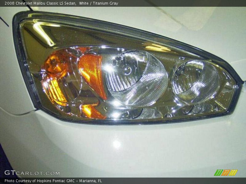 White / Titanium Gray 2008 Chevrolet Malibu Classic LS Sedan