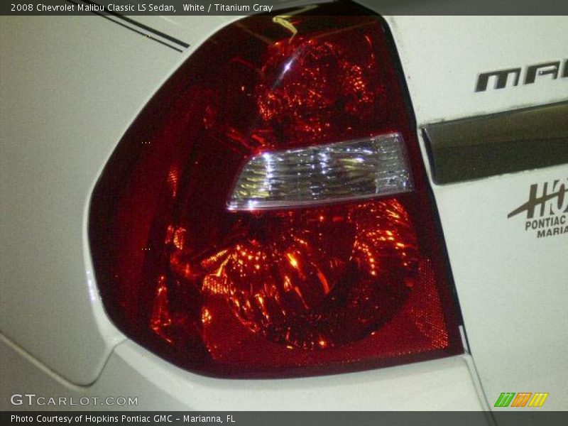 White / Titanium Gray 2008 Chevrolet Malibu Classic LS Sedan