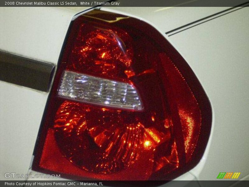White / Titanium Gray 2008 Chevrolet Malibu Classic LS Sedan