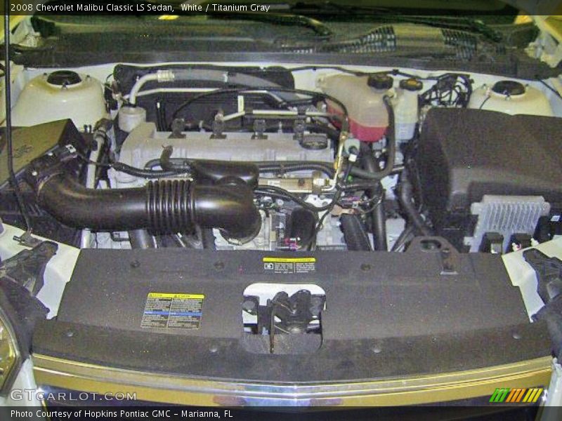White / Titanium Gray 2008 Chevrolet Malibu Classic LS Sedan