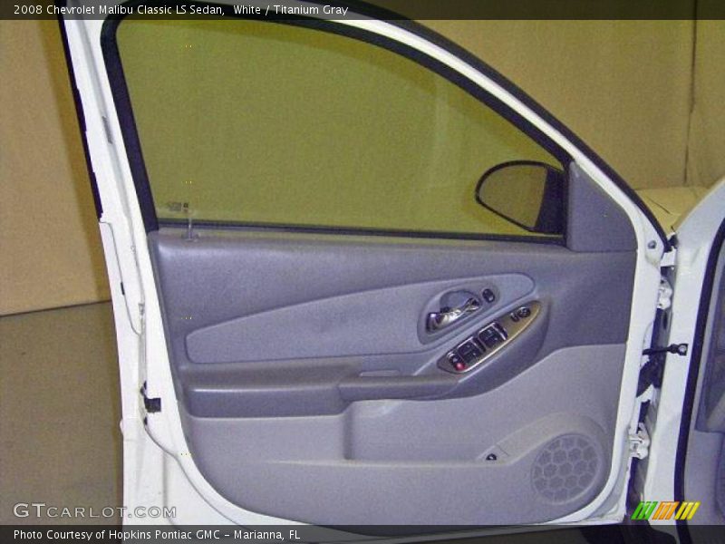 White / Titanium Gray 2008 Chevrolet Malibu Classic LS Sedan