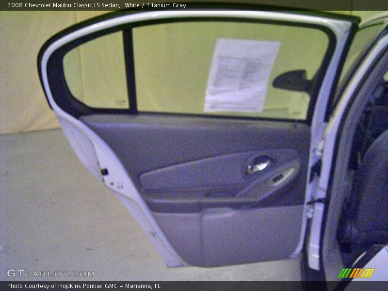 White / Titanium Gray 2008 Chevrolet Malibu Classic LS Sedan