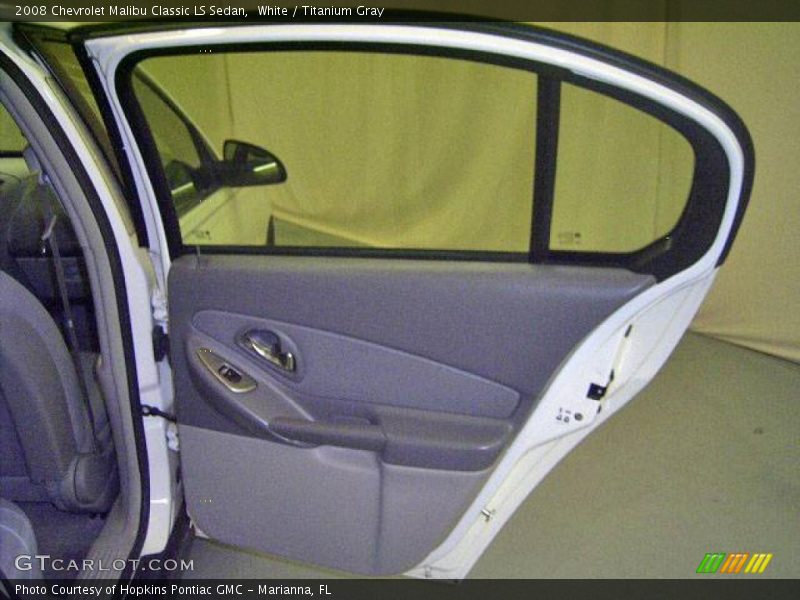 White / Titanium Gray 2008 Chevrolet Malibu Classic LS Sedan