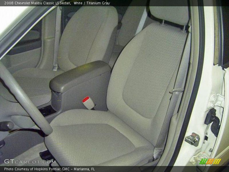 White / Titanium Gray 2008 Chevrolet Malibu Classic LS Sedan
