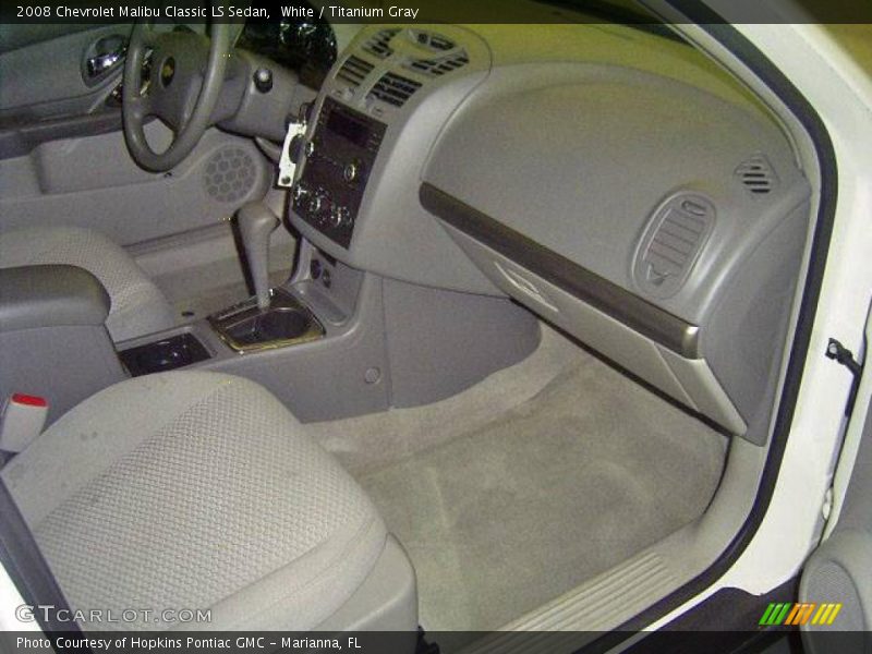 White / Titanium Gray 2008 Chevrolet Malibu Classic LS Sedan