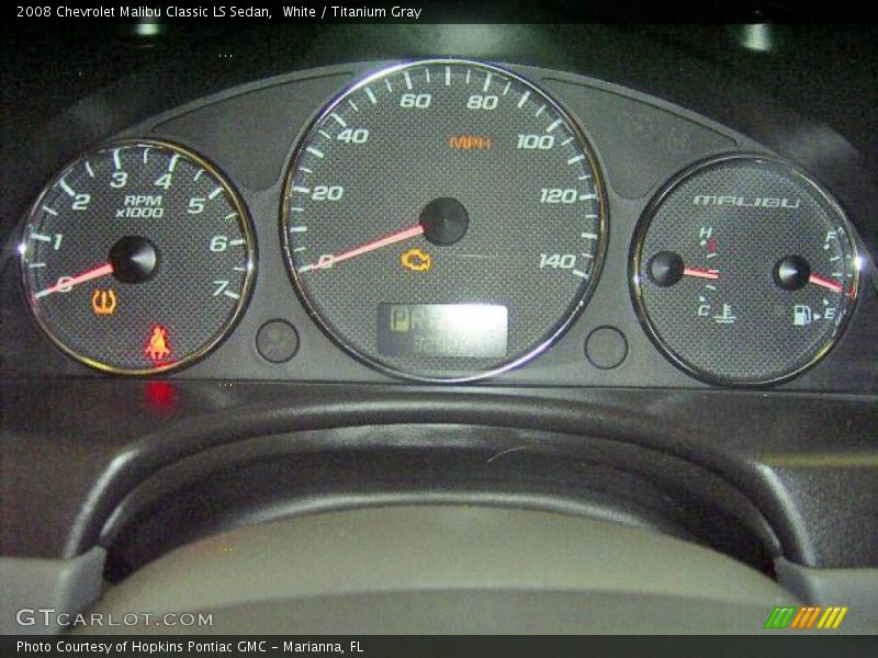 White / Titanium Gray 2008 Chevrolet Malibu Classic LS Sedan