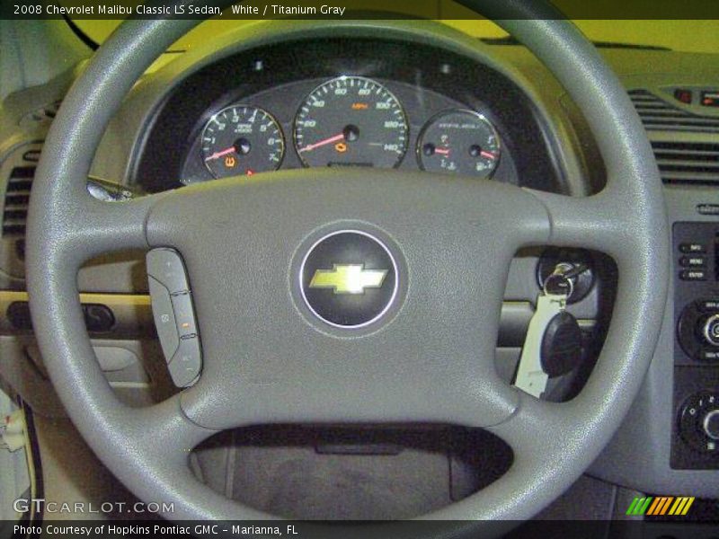 White / Titanium Gray 2008 Chevrolet Malibu Classic LS Sedan