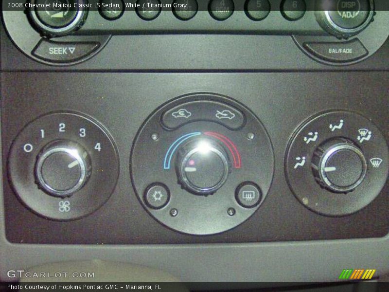 White / Titanium Gray 2008 Chevrolet Malibu Classic LS Sedan
