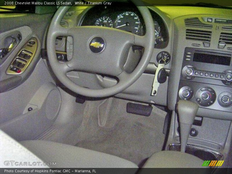 White / Titanium Gray 2008 Chevrolet Malibu Classic LS Sedan