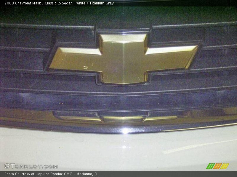 White / Titanium Gray 2008 Chevrolet Malibu Classic LS Sedan