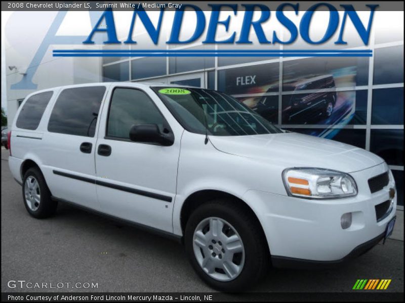 Summit White / Medium Gray 2008 Chevrolet Uplander LS