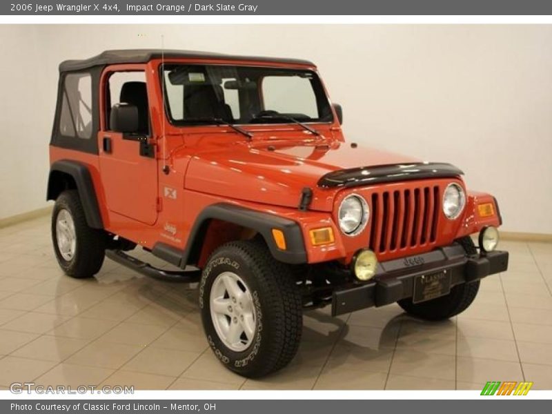 Impact Orange / Dark Slate Gray 2006 Jeep Wrangler X 4x4