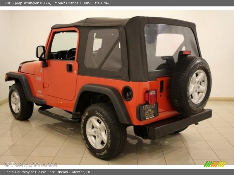 Impact Orange / Dark Slate Gray 2006 Jeep Wrangler X 4x4