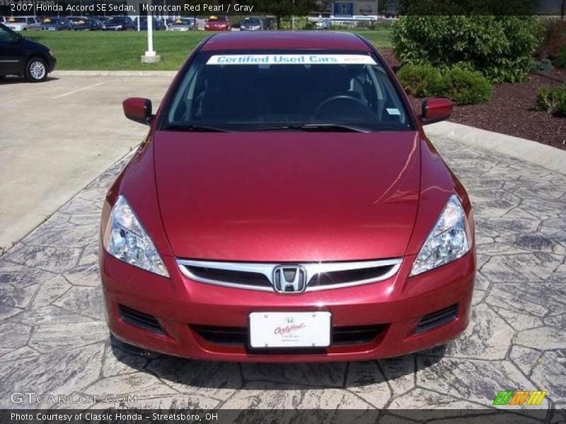 Moroccan Red Pearl / Gray 2007 Honda Accord SE Sedan