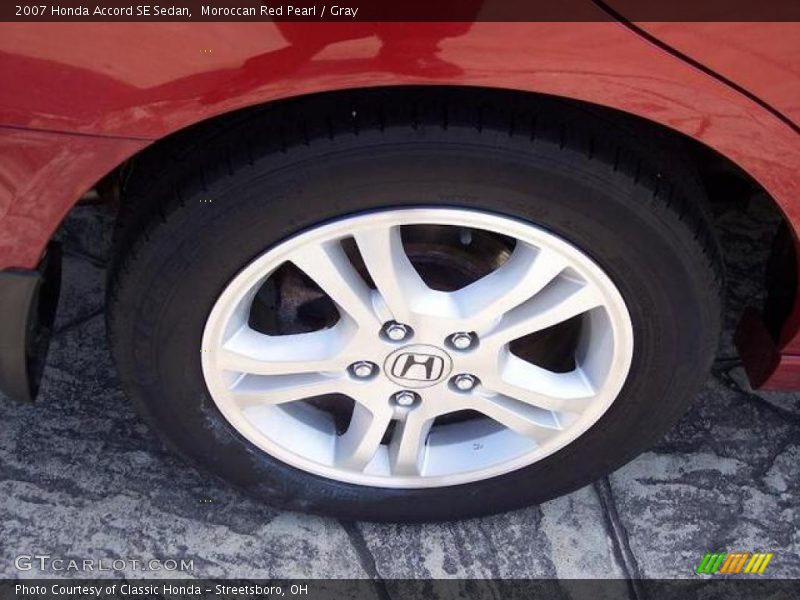 Moroccan Red Pearl / Gray 2007 Honda Accord SE Sedan