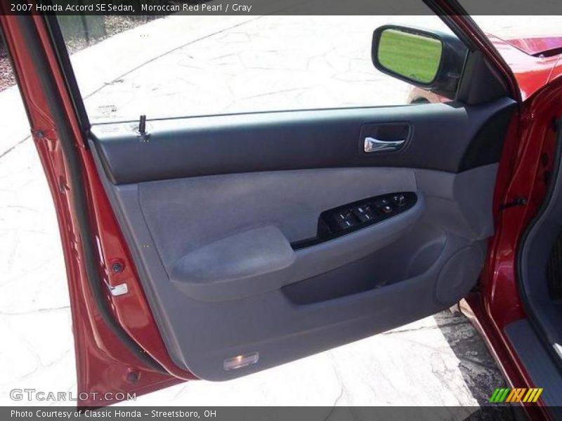 Moroccan Red Pearl / Gray 2007 Honda Accord SE Sedan