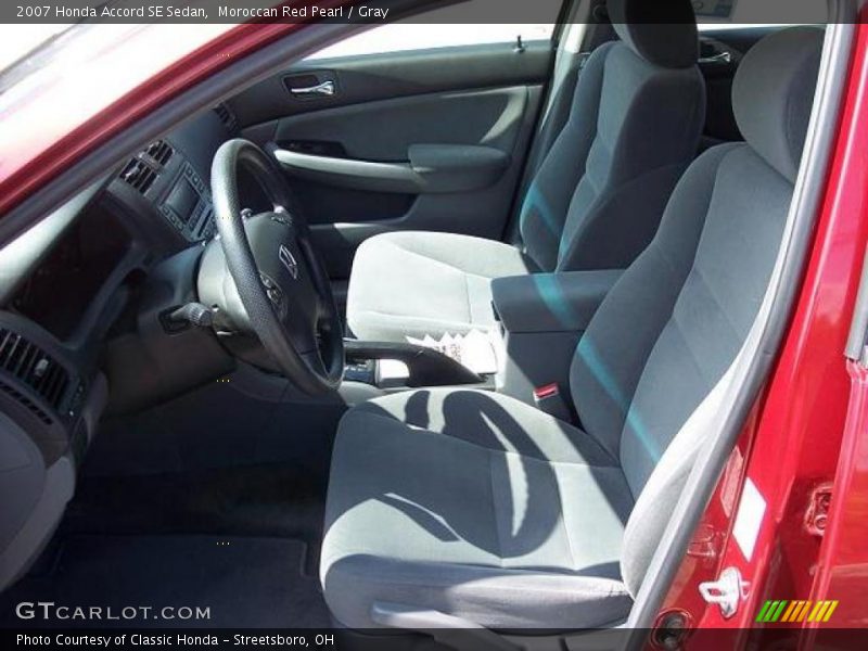 Moroccan Red Pearl / Gray 2007 Honda Accord SE Sedan