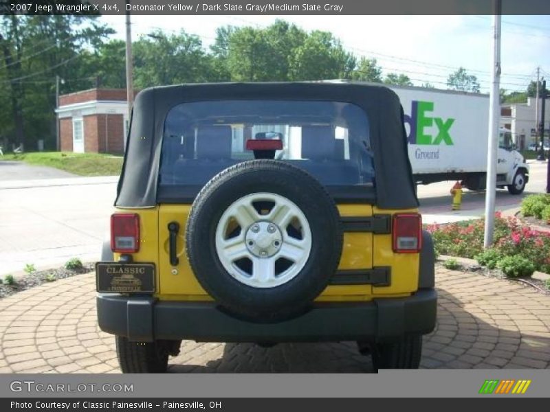 Detonator Yellow / Dark Slate Gray/Medium Slate Gray 2007 Jeep Wrangler X 4x4