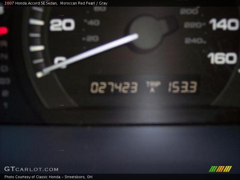 Moroccan Red Pearl / Gray 2007 Honda Accord SE Sedan