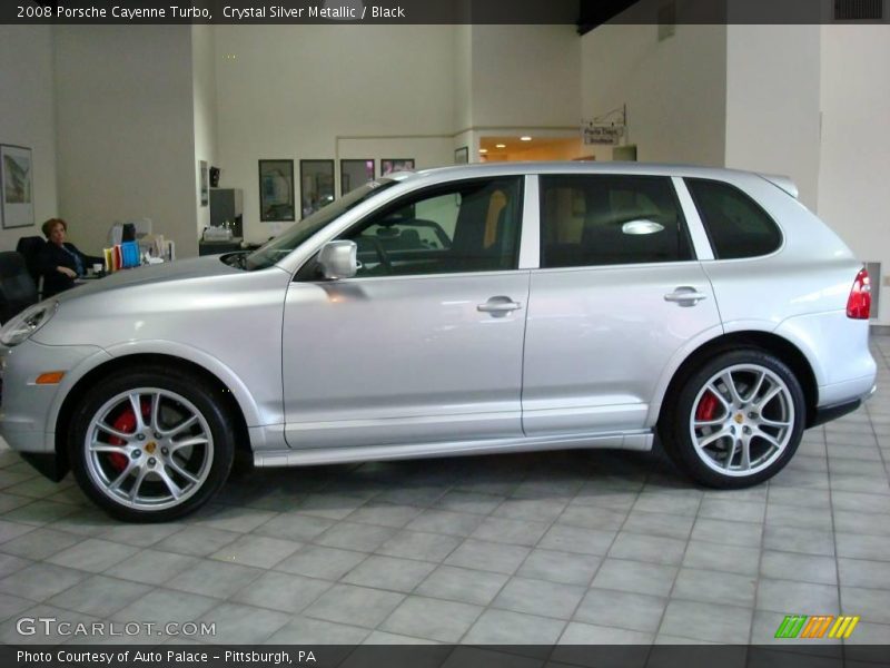 Crystal Silver Metallic / Black 2008 Porsche Cayenne Turbo