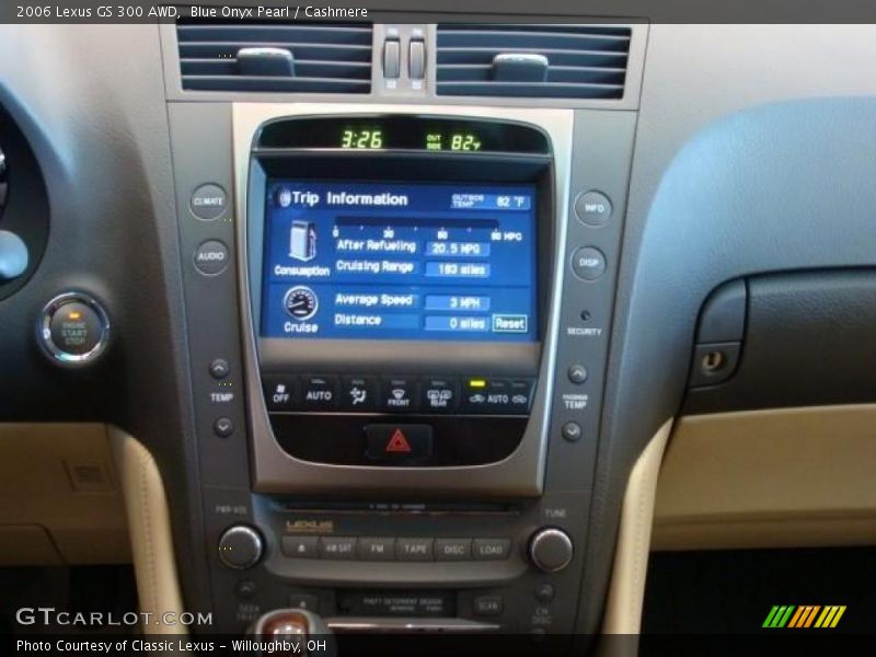 Blue Onyx Pearl / Cashmere 2006 Lexus GS 300 AWD