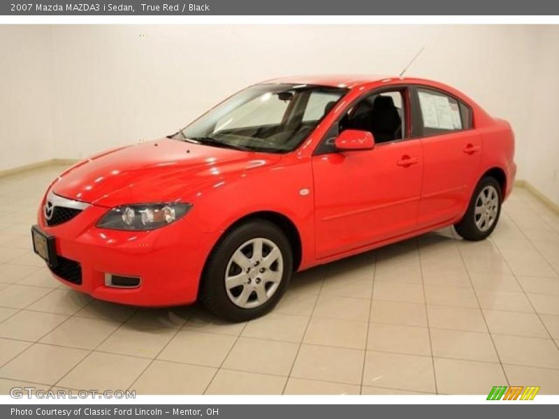 True Red / Black 2007 Mazda MAZDA3 i Sedan