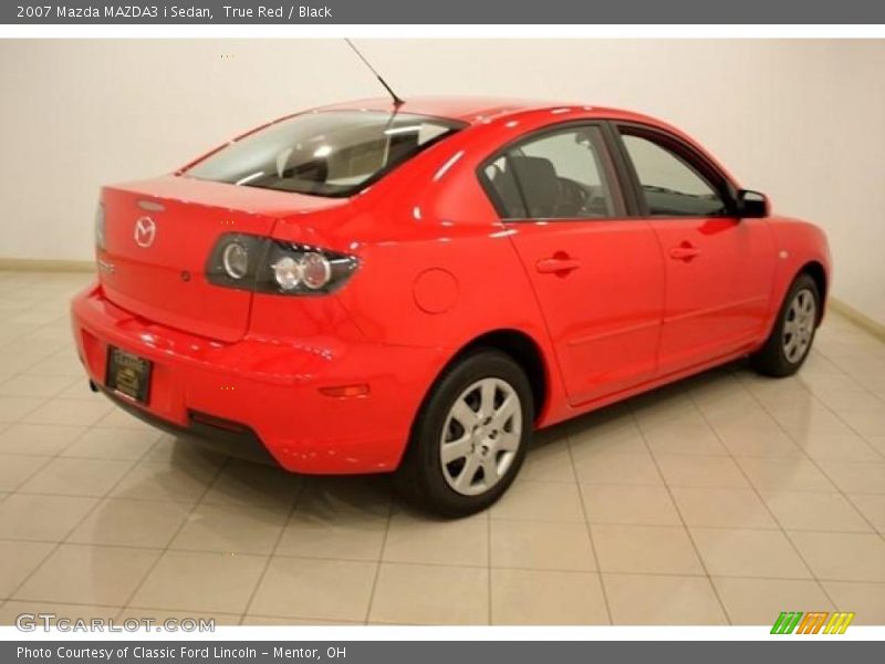True Red / Black 2007 Mazda MAZDA3 i Sedan