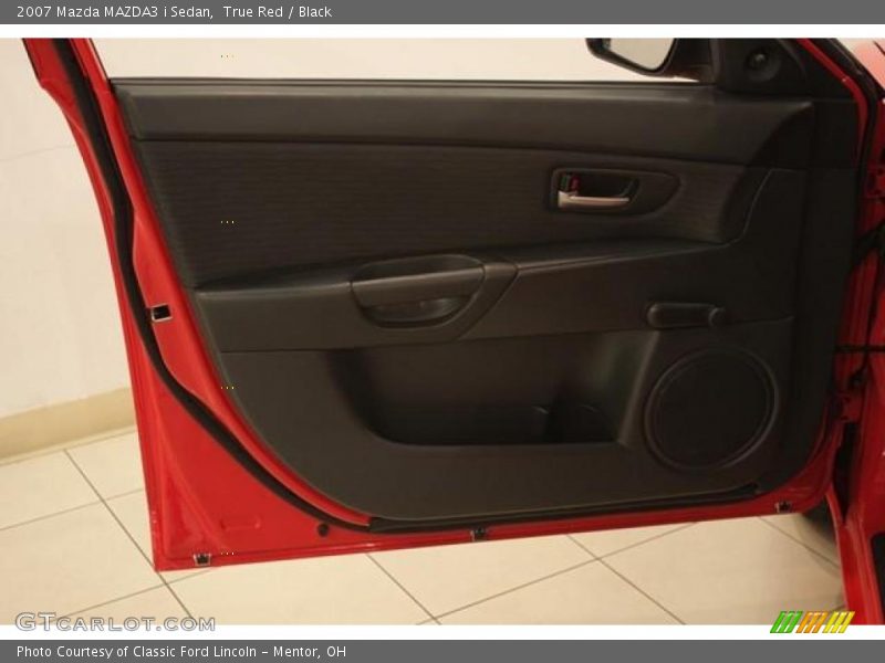 True Red / Black 2007 Mazda MAZDA3 i Sedan