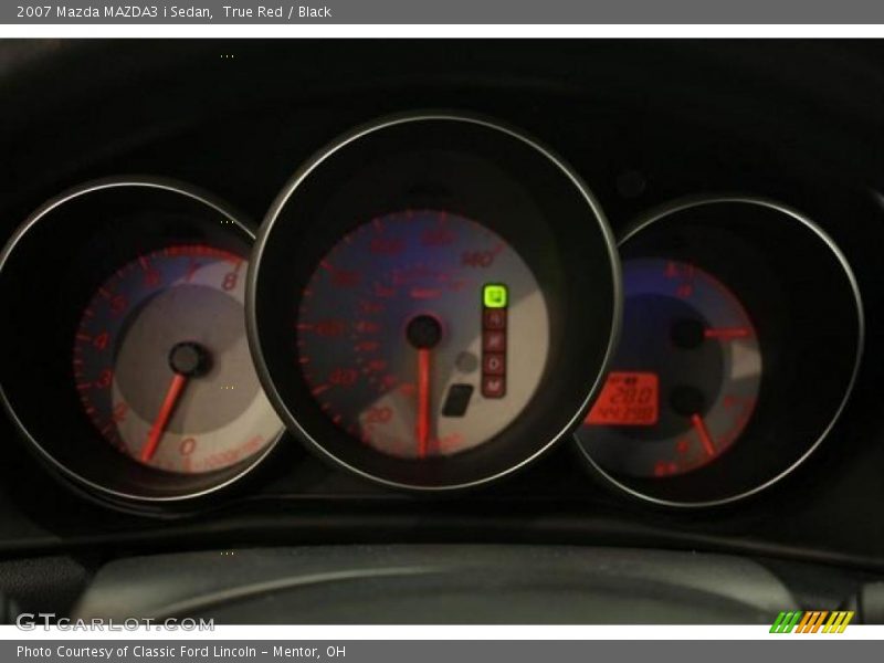 True Red / Black 2007 Mazda MAZDA3 i Sedan