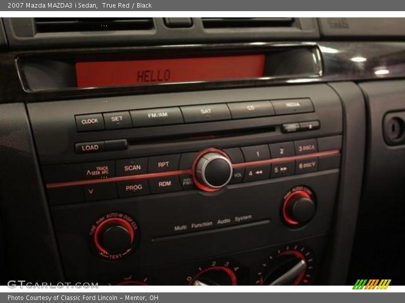 True Red / Black 2007 Mazda MAZDA3 i Sedan