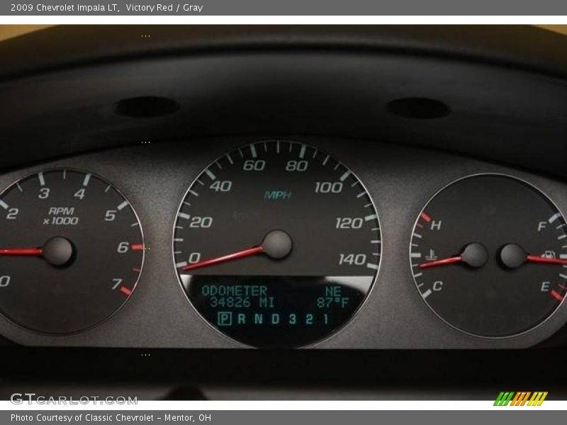 Victory Red / Gray 2009 Chevrolet Impala LT
