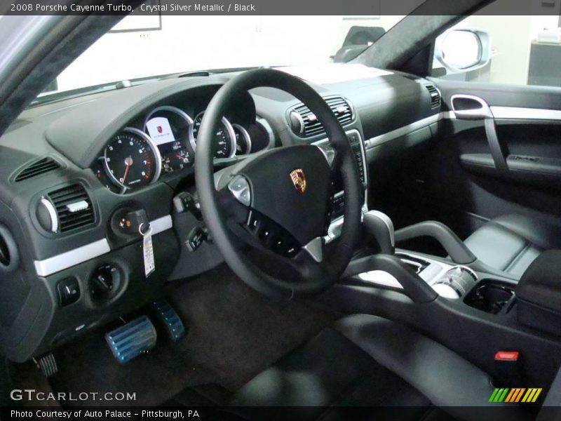 Crystal Silver Metallic / Black 2008 Porsche Cayenne Turbo