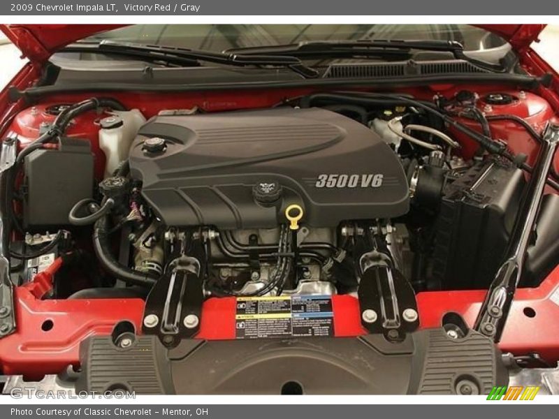 Victory Red / Gray 2009 Chevrolet Impala LT