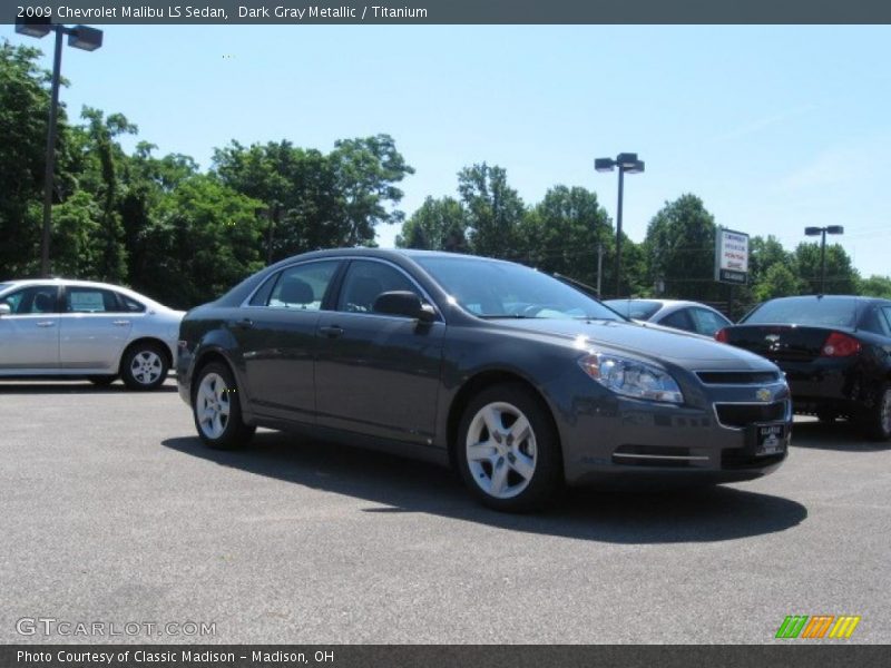 Dark Gray Metallic / Titanium 2009 Chevrolet Malibu LS Sedan