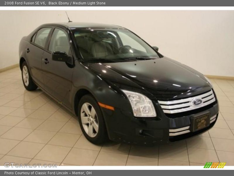 Black Ebony / Medium Light Stone 2008 Ford Fusion SE V6