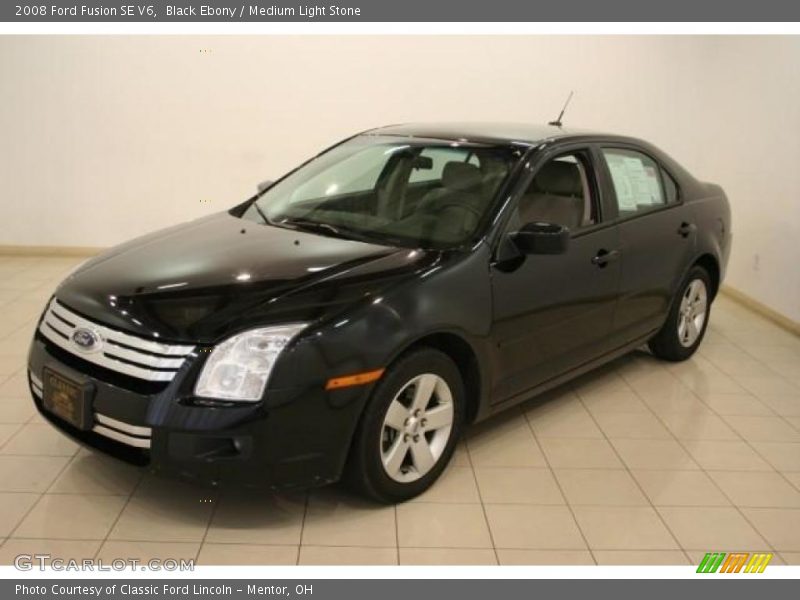 Black Ebony / Medium Light Stone 2008 Ford Fusion SE V6