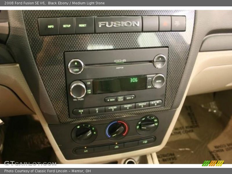 Black Ebony / Medium Light Stone 2008 Ford Fusion SE V6