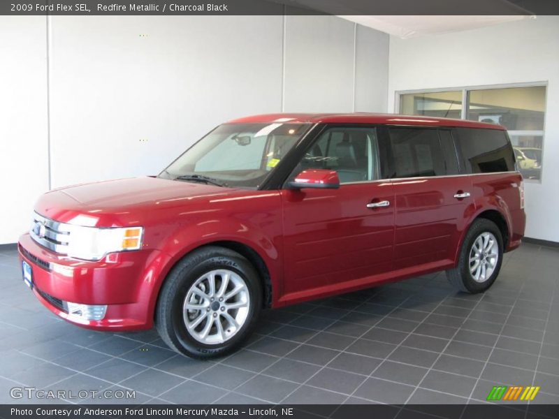 Redfire Metallic / Charcoal Black 2009 Ford Flex SEL