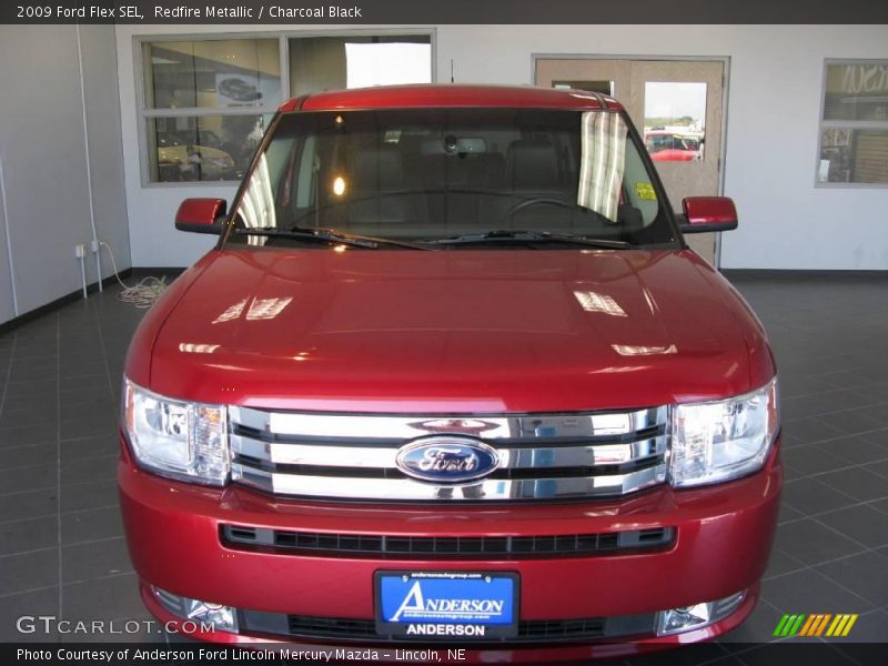 Redfire Metallic / Charcoal Black 2009 Ford Flex SEL