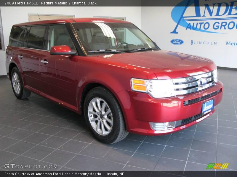 Redfire Metallic / Charcoal Black 2009 Ford Flex SEL