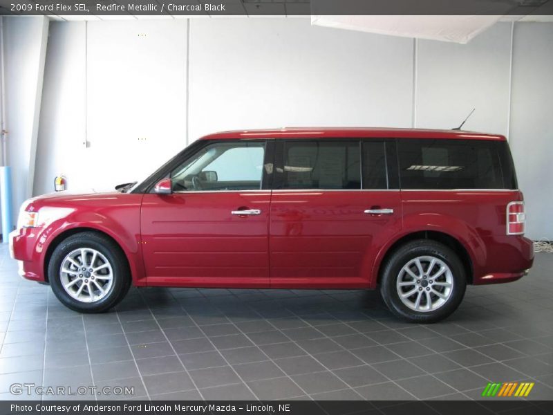 Redfire Metallic / Charcoal Black 2009 Ford Flex SEL