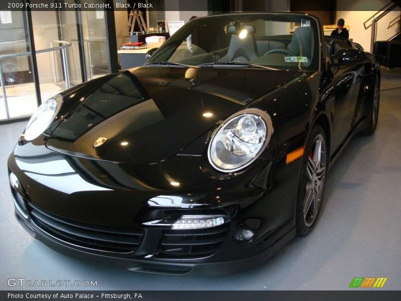 Black / Black 2009 Porsche 911 Turbo Cabriolet