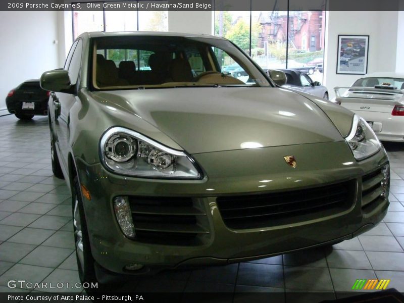 Olive Green Metallic / Havanna/Sand Beige 2009 Porsche Cayenne S