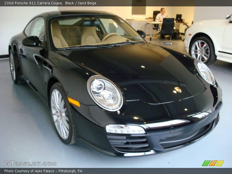 Black / Sand Beige 2009 Porsche 911 Carrera Coupe