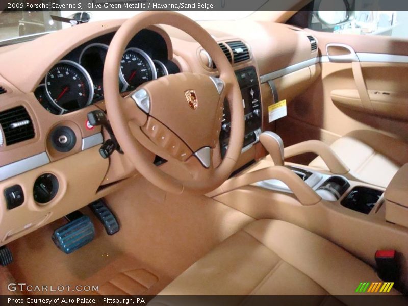 Olive Green Metallic / Havanna/Sand Beige 2009 Porsche Cayenne S