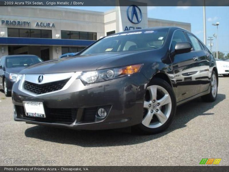 Grigio Metallic / Ebony 2009 Acura TSX Sedan